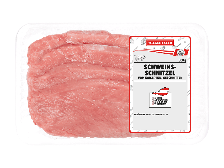 Wiesentaler Schweineschnitzel vom Kaiserteil, geschnitten, 500 g