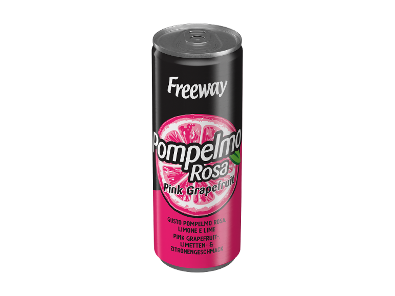 Rosa Limonadendose mit Pink Grapefruit-, Zitronen- und Limettengeschmack.