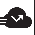 Wolken-Symbol mit einem nach oben zeigenden Pfeil, der das Hochladen von Daten oder einen Cloud-Dienst symbolisiert.