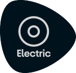 Siegel mit dem Text „Electric“ und einem kreisförmigen Symbol.