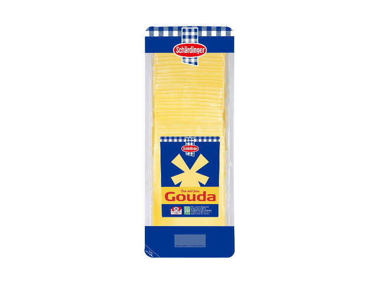 Mild-feiner Gouda in Scheiben verpackt