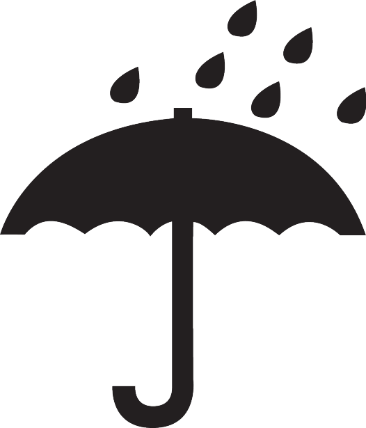 Regenschirm mit Regentropfen, der vor Feuchtigkeit schützt.