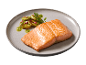 FISCHERSTOLZ Norwegische Lachsfiletportion serviert mit Kartoffeln und Kräutersauce.