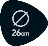 Messetikett: Durchmesser 26 cm