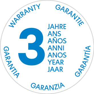 3 Jahre Garantie-Siegel.