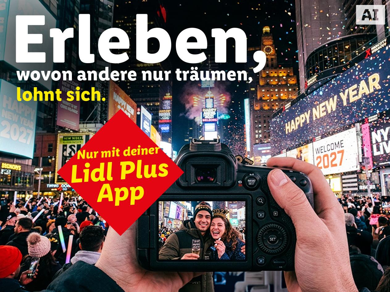 KI Generiert: Werbung für eine App mit Gewinnspiel für Erlebnisse beim Kauf von Obst und Gemüse.