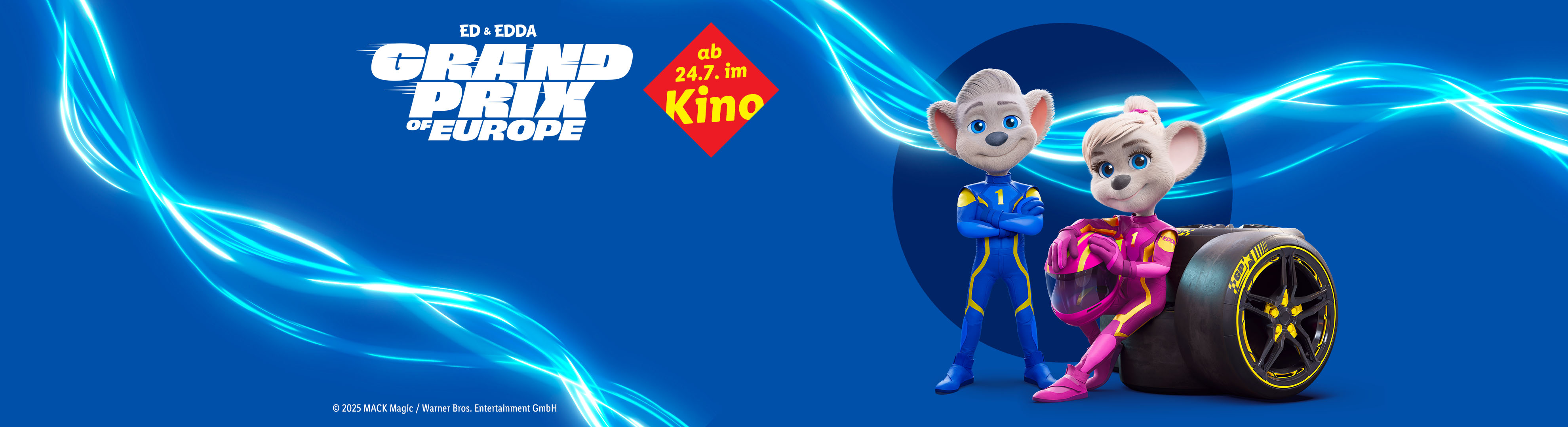 Ed und Edda beim Grand Prix von Europa im Kino.