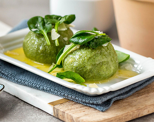 Gefüllte Spinatknödel mit Feta