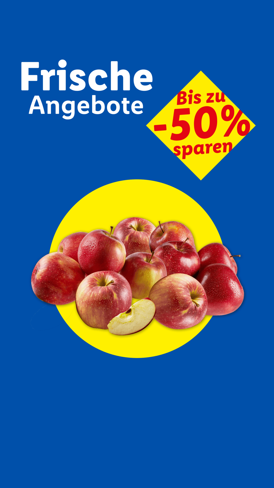 Frische Äpfel im Angebot, bis zu 50% sparen.
