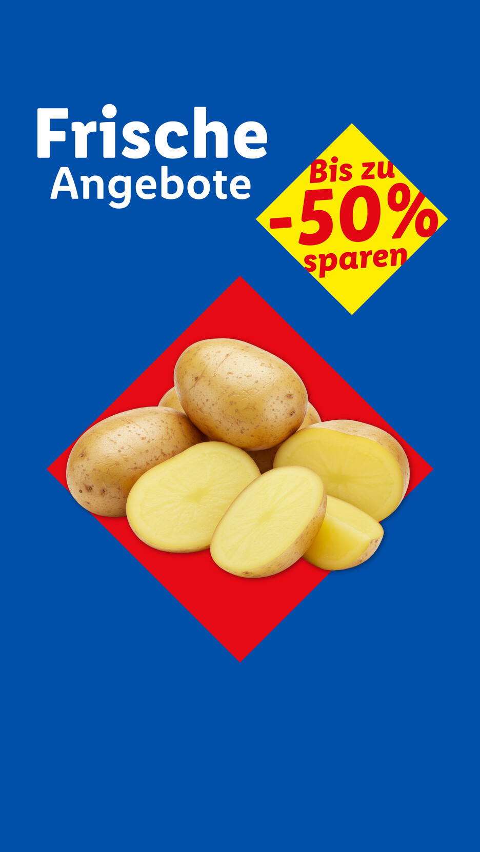 Frische Angebote: Kartoffeln mit bis zu -50% Rabatt.