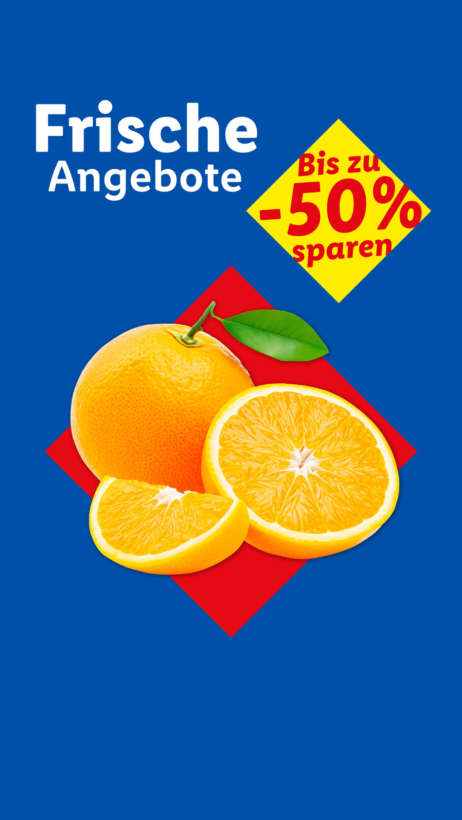 Frische Angebote: Orangen mit bis zu -50% Rabatt.