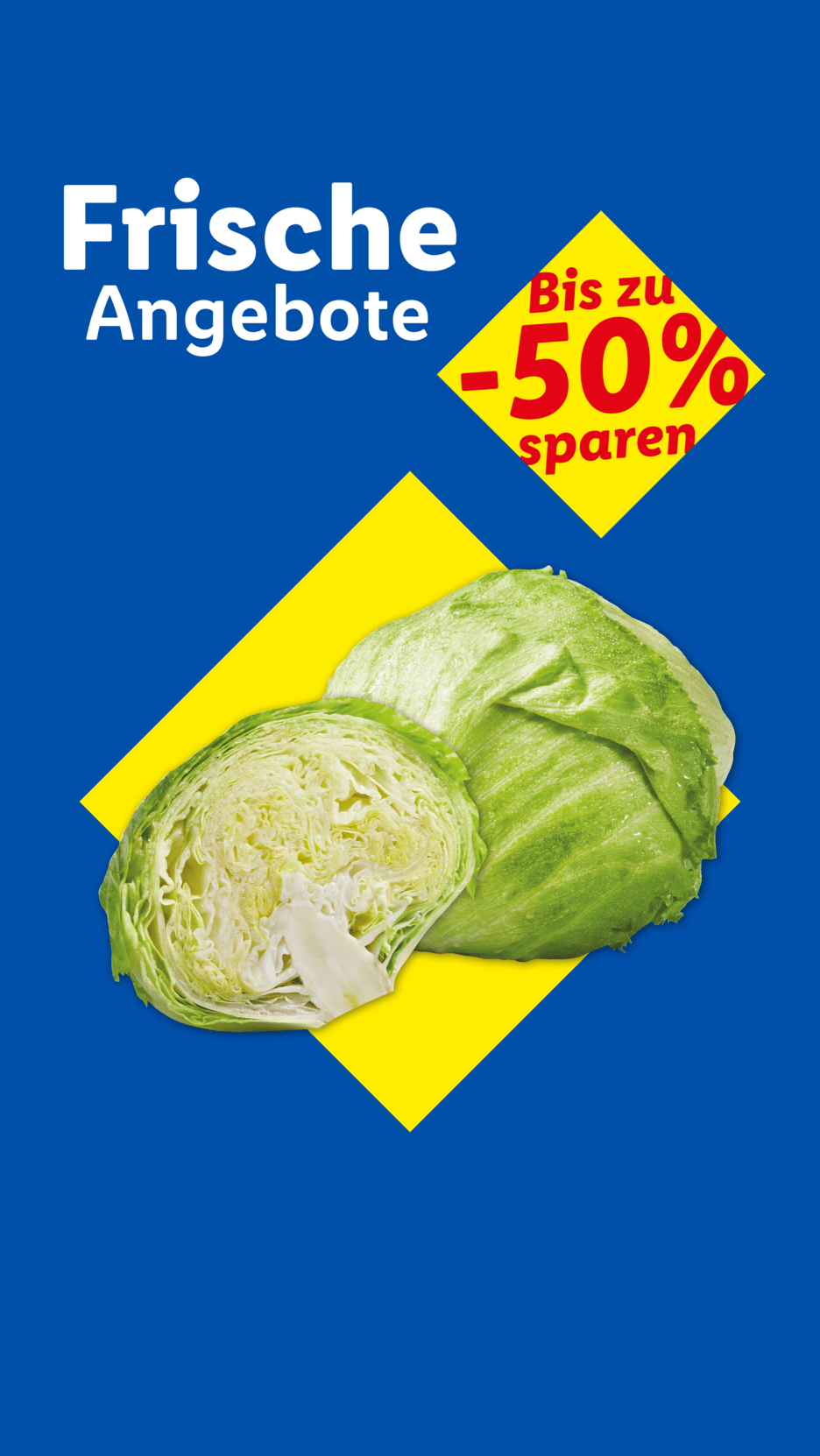 Frische Angebote: Eisbergsalat mit bis zu 50% Rabatt.