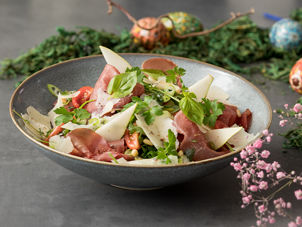 Birnen-Rucola-Salat mit Bresaola