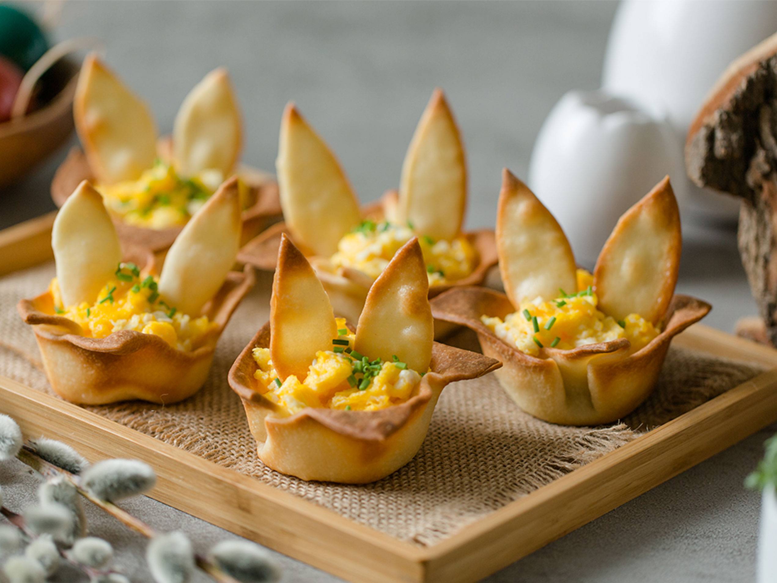Pikante Flammkuchen-Muffins für Ostern