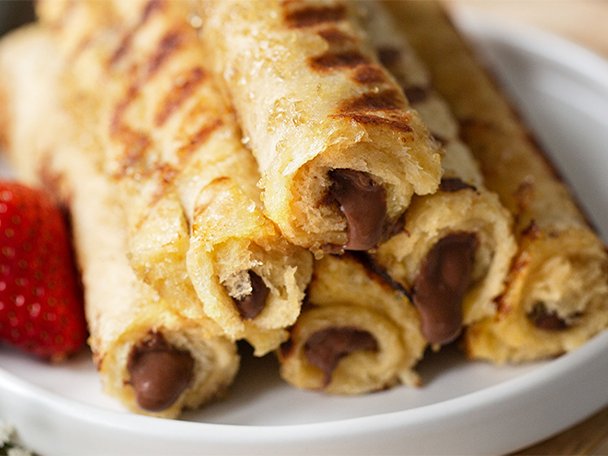 Schoko French Toast Rolls vom Grill