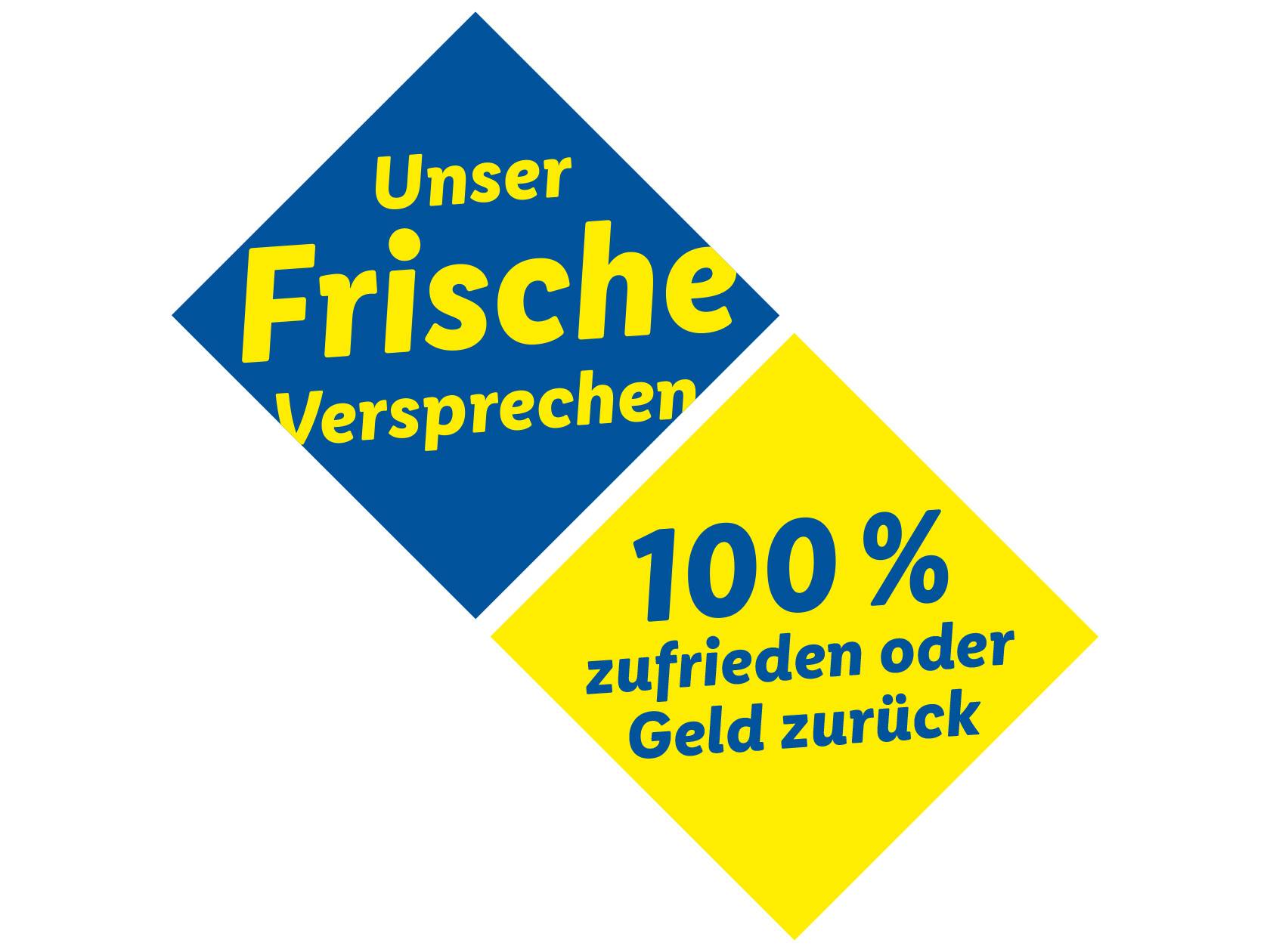 Lidl Frischeversprechen: 100% zufrieden oder Geld zurück.