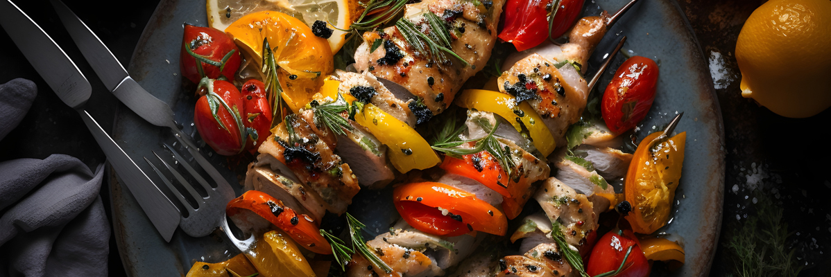 Grillspieße mit Fleisch