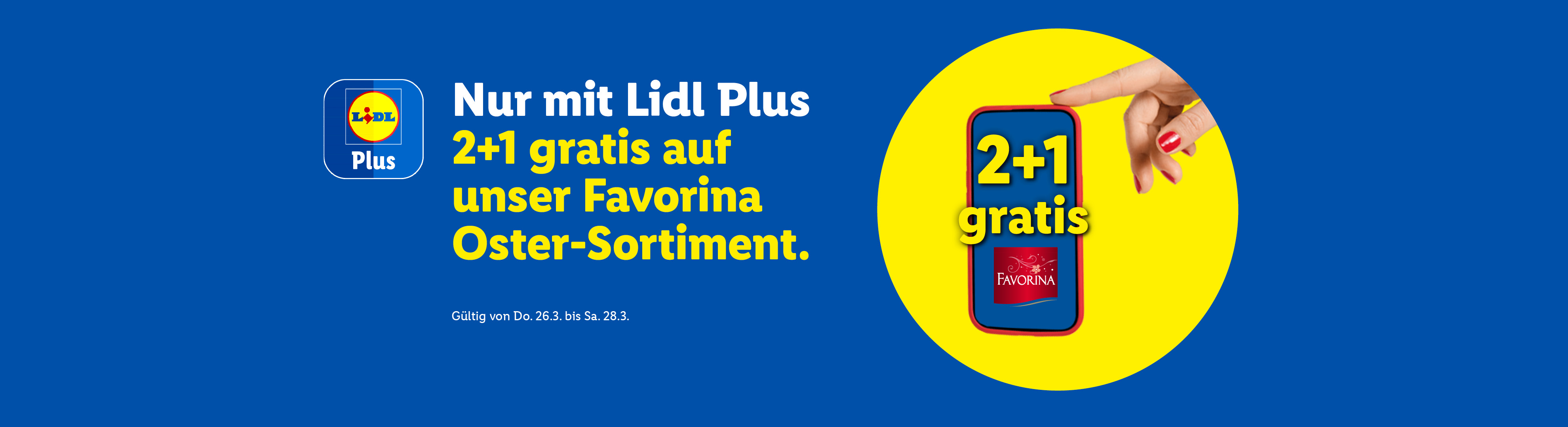 Lidl Plus Angebot: 2+1 gratis auf unser Oster-Sortiment, gültig 26.3. bis 28.3.