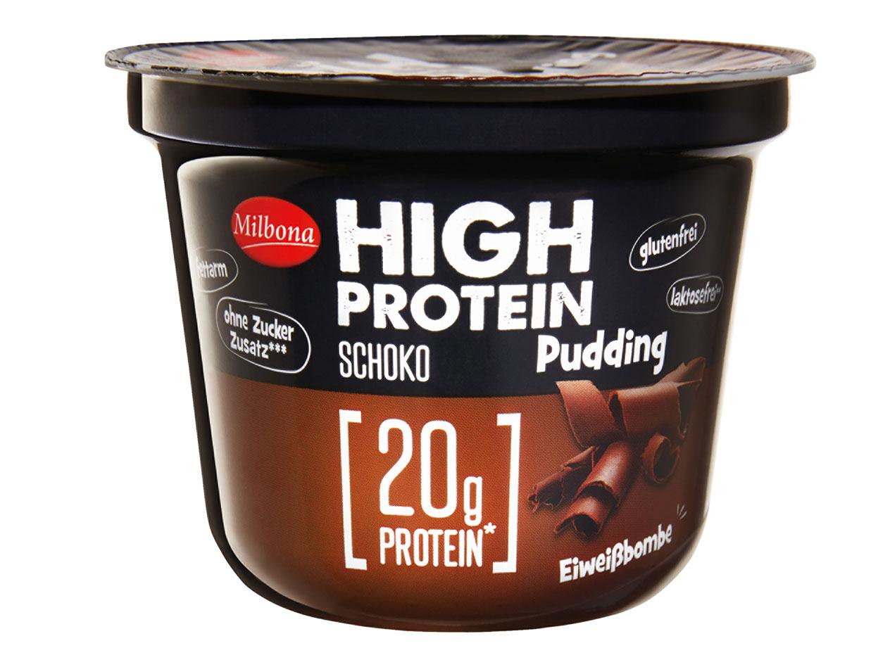 High Protein Schoko Pudding mit 20g Protein, ohne Zuckerzusatz, gluten- und laktosefrei