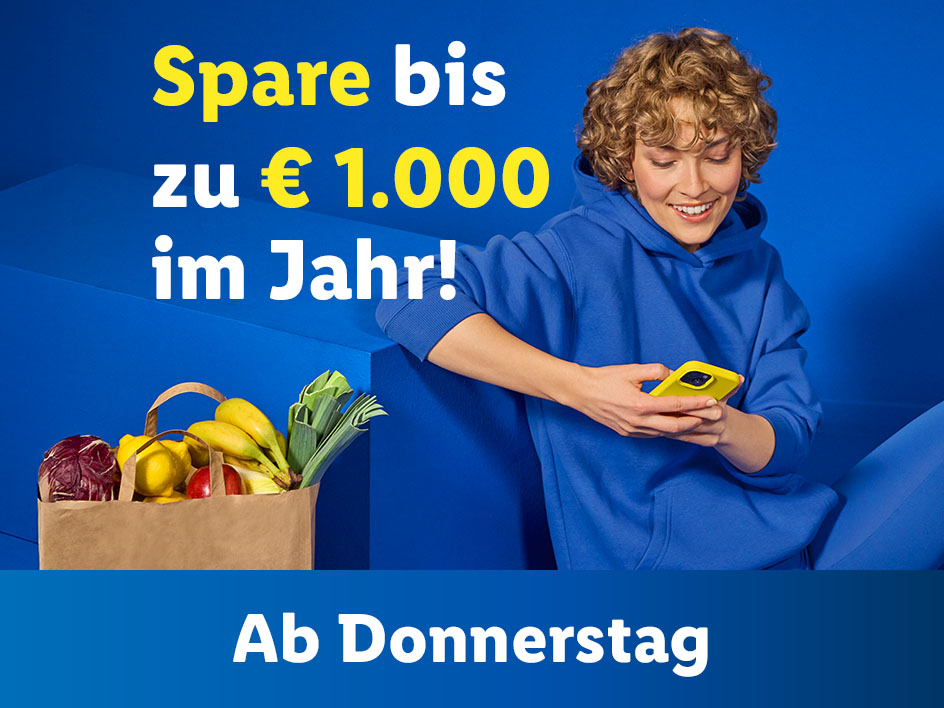 Sparen Sie bis zu € 1.000 im Jahr! Aktion ab Donnerstag.
