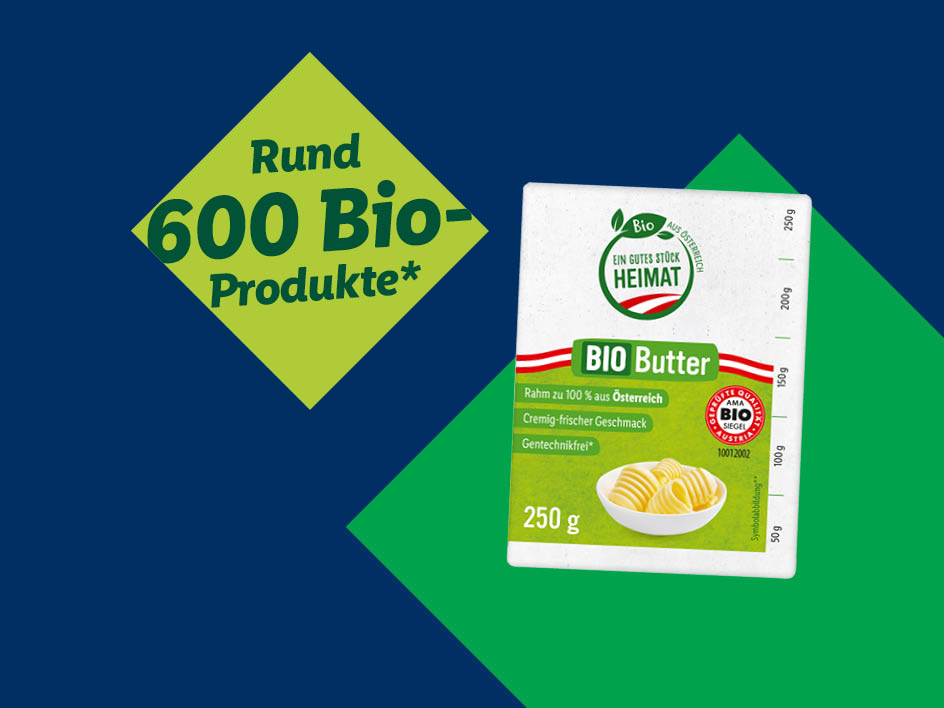 Bio-Butter aus Österreich, über 600 Bio-Produkte.