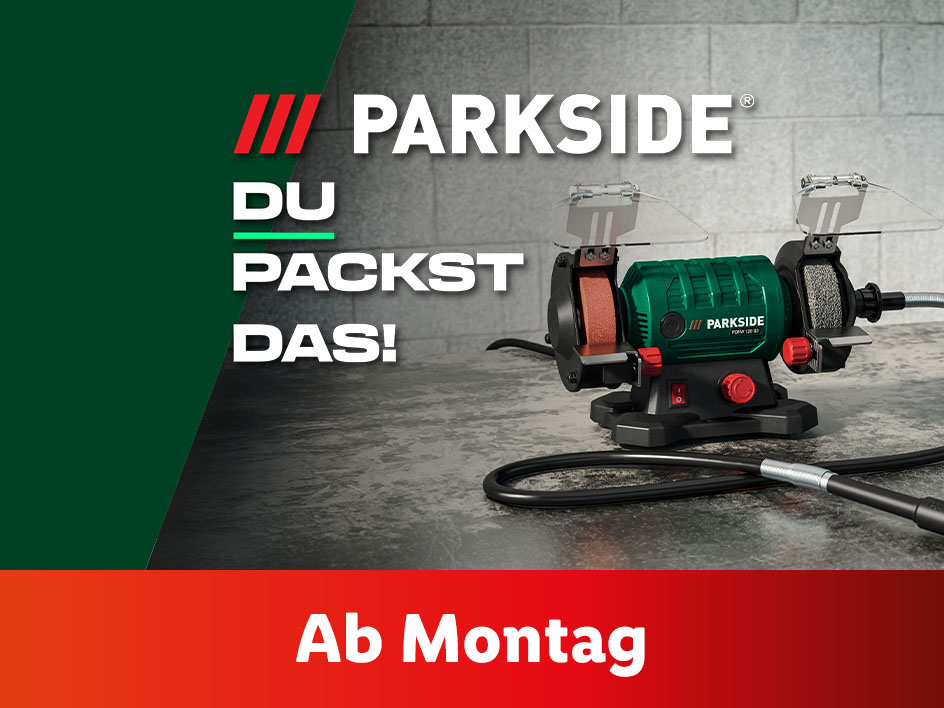 Parkside-Schleifmaschine im Angebot ab Montag.