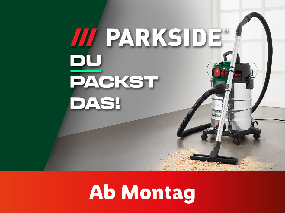 Parkside Industriesauger: Ab Montag erhältlich.