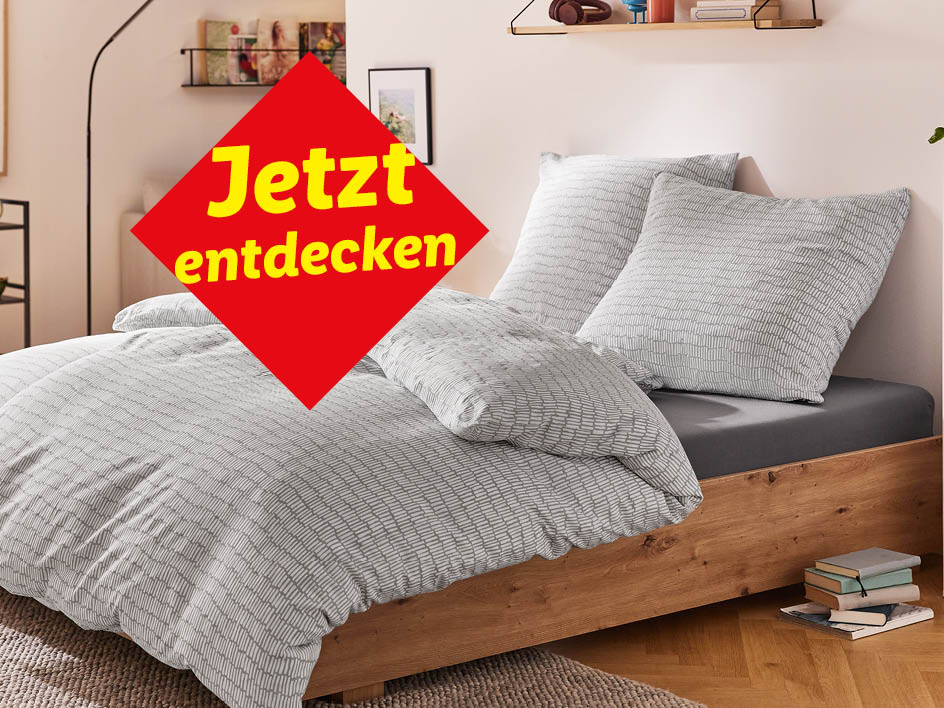 Graue Bettwäsche mit dezentem Muster, jetzt entdecken!