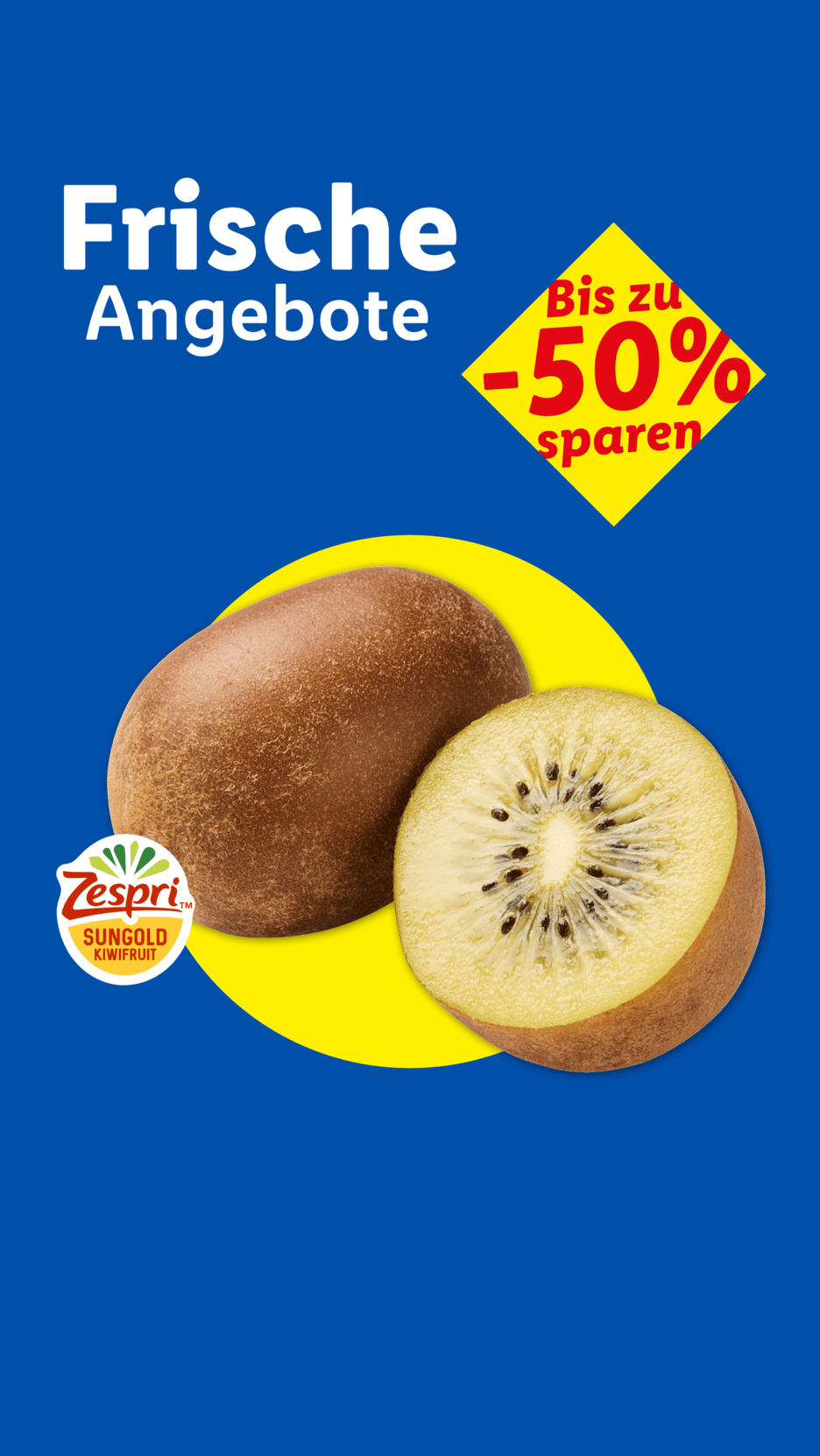 Frische Angebote: Goldkiwis mit bis zu 50% Rabatt.
