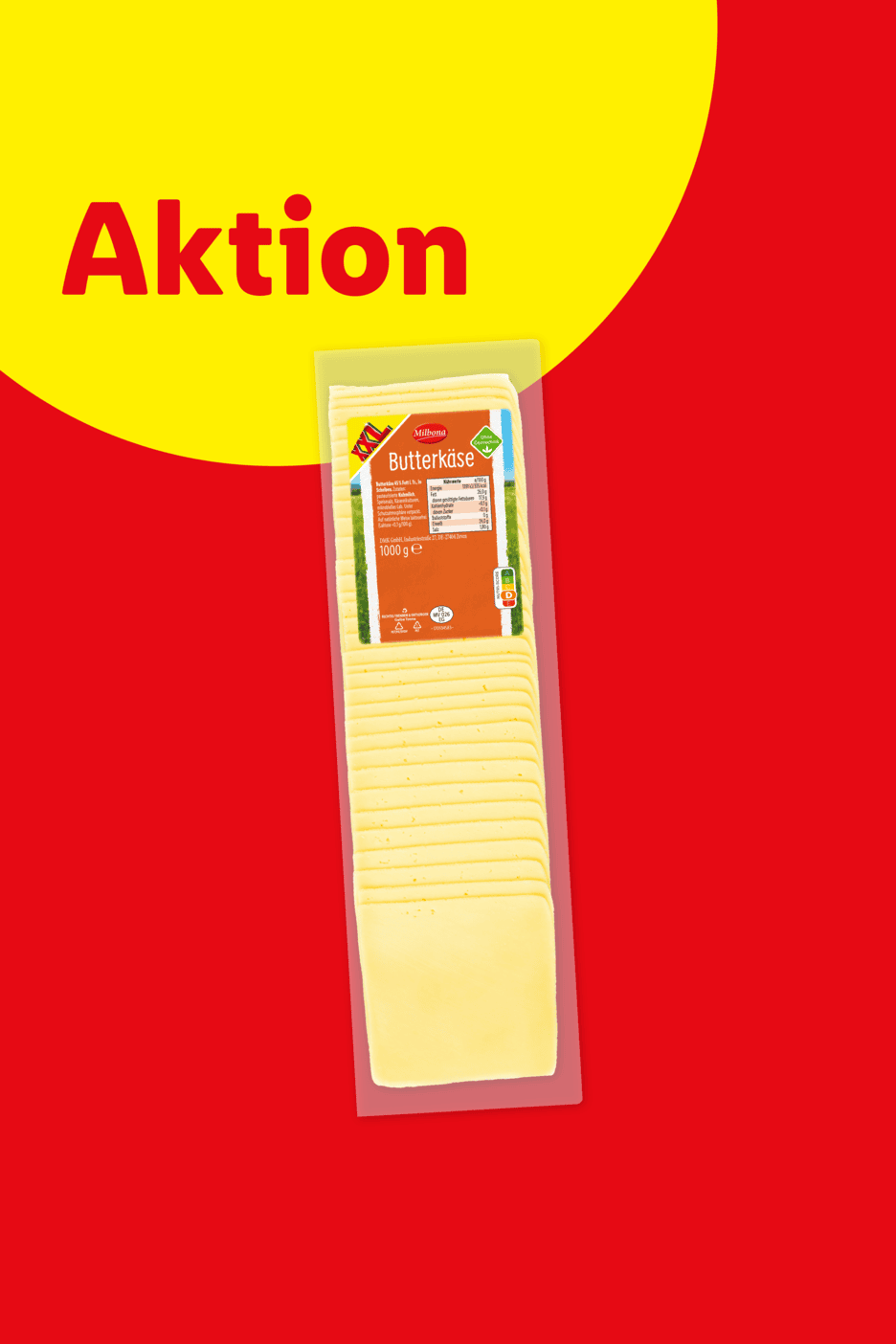 Aktion: Packung Butterkäse in Scheiben