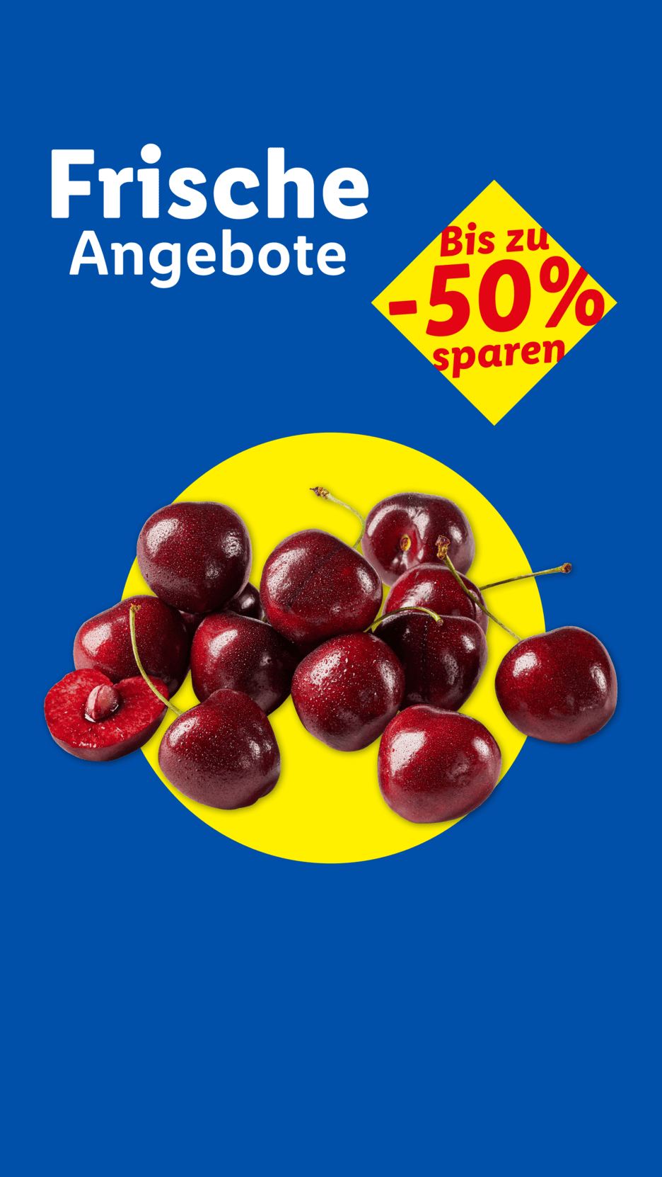 Frische Angebote: Kirschen mit bis zu 50% Rabatt.