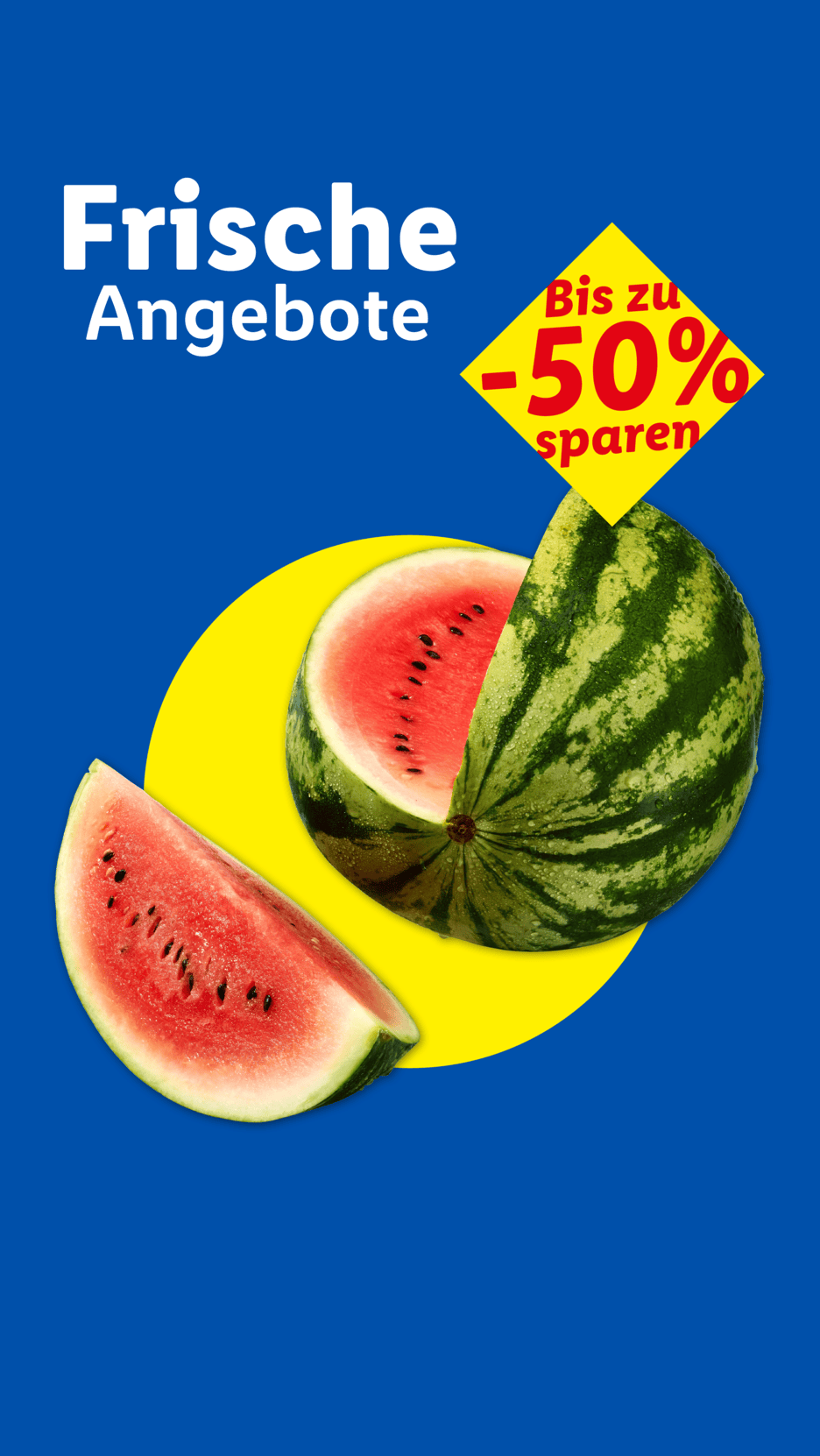 Frische Angebote: Wassermelone mit bis zu 50% Rabatt.