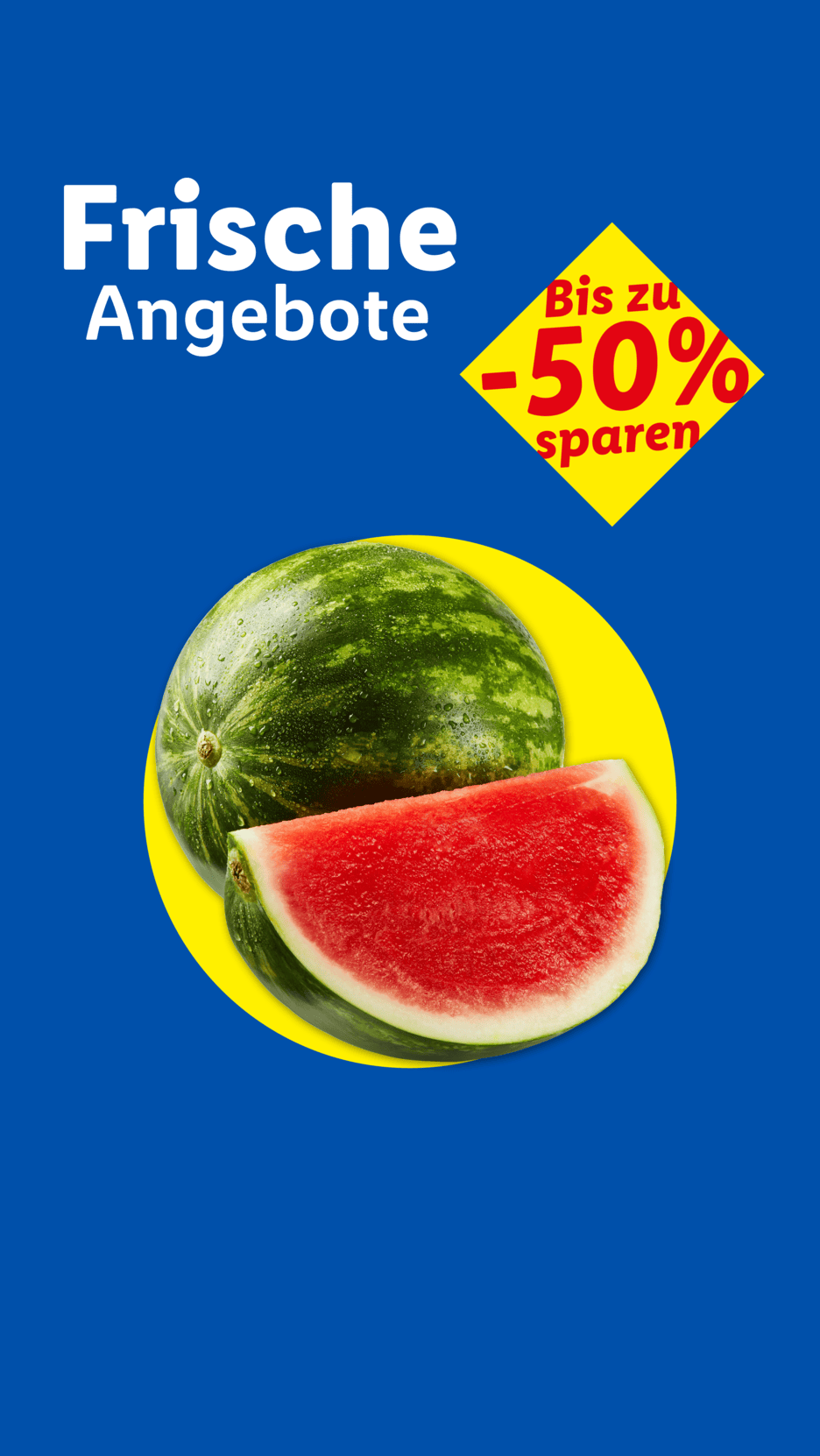 Frische Angebote: Wassermelone mit bis zu -50% sparen.