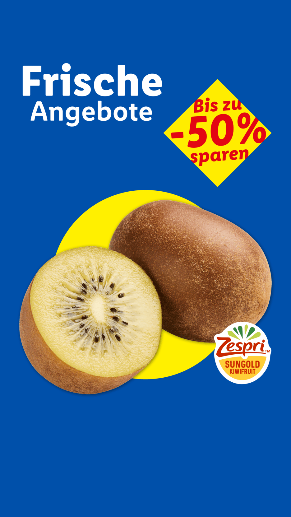 Frische Angebote: Goldkiwis mit bis zu 50% Rabatt.