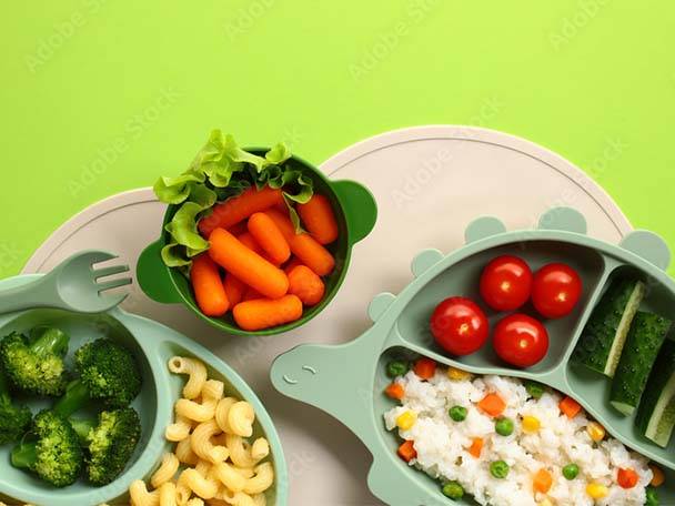 Baby-Beikost-Set mit Karotten, Brokkoli, Nudeln, Reis und Gemüse