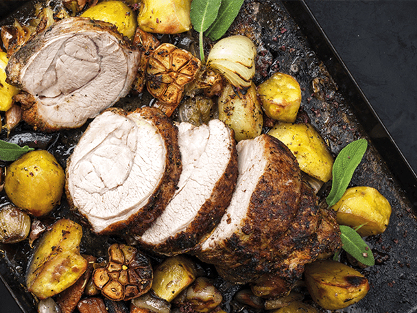 Kalbs-Rollbraten mit Ofengemüse