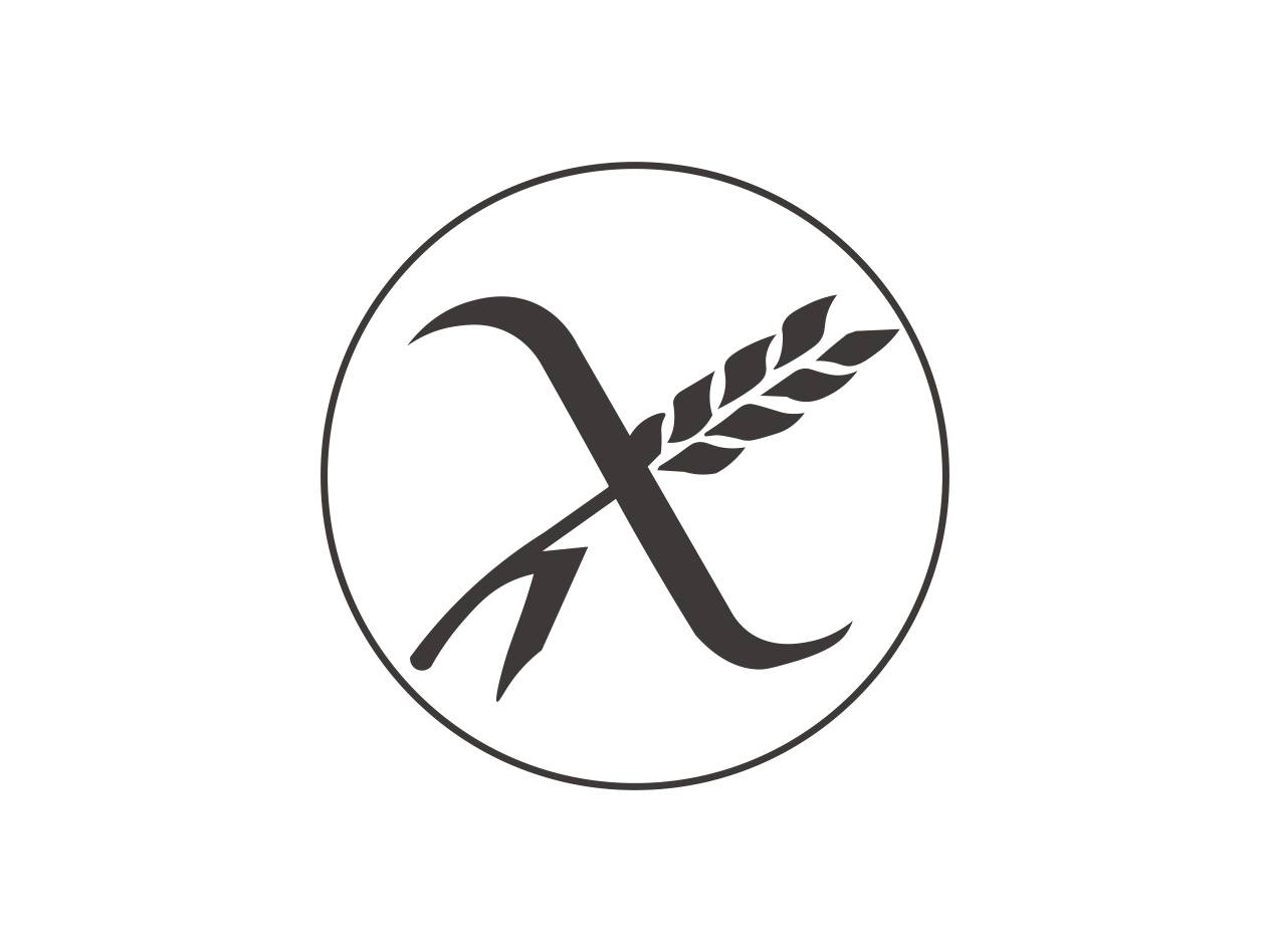 Glutenfreies Symbol: Ein durchgestrichenes Weizenkorn in einem Kreis.